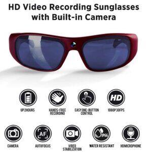 GoVision Apollo 1080pHD Camera Water Resistant Video Recording Sport Sunglasses